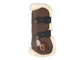 Sheepskin Tendon Boots Elastic brown
