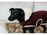 Dog coat heavy fleece bordeaux L56cm