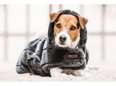 Dog coat fake fur grey dachshund 40cm