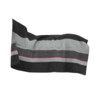 Heavy Fleece rug square stripes black/grey 140x120cm