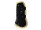 Vegan Sheepskin Tendon Boots bamboo Elastic black L