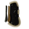 Vegan Sheepskin Tendon Boots bamboo Elastic black S