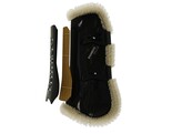 Vegan Sheepskin Tendon Boots bamboo Elastic black S