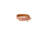 Dog collar soft vegan leather peach/brown XXS 28cm