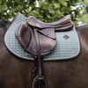 Saddle Pad classic leather jumping dusty green