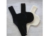 Sheepskin stud girth cover black 135 cm