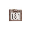 Head number PVC brown with safety pin