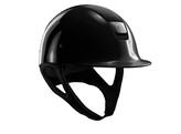 Samshield Glossy Black with Leather Top and Chrome Black L