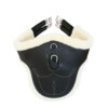 Sheepskin stud girth cover black 125 cm