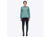 Cotton CrewNeck Sweat Woman Emerald Grey M