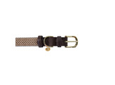Plaited Nylon Dog collar beige S 42cm