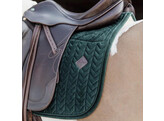 Skin Friendly Saddle Pad velvet dressage pine green