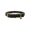 Plaited Nylon Dog collar olive green XXS 28cm