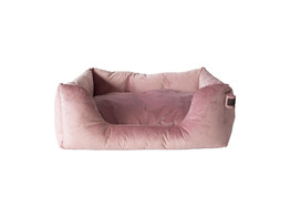 Dog bed velvet old rose size M 80x60cm