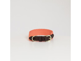 Dog collar Jacquard neon orange L 62cm