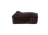 Fleece rug  heavy  check printing brown 130-6 0