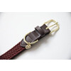 Plaited Nylon Dog collar bordeaux XXS 28cm