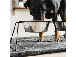 Dog Bowl comfort feeder black S 2x 0.4L 14 6cm