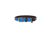 Plaited Nylon Dog collar light blue XS 37cm