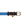 Plaited Nylon Dog collar light blue M/L 58cm