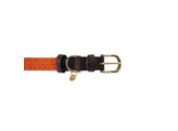 Plaited Nylon Dog collar orange M 50cm