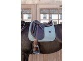 Saddle Pad classic leather dressage dusty green