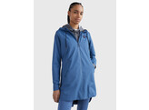 Waterproof Long Perf Rain Jacket Blue coast XS