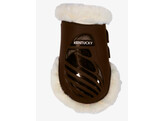Vegan Sheepskin Fetlock Boots Elastic brown M