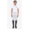 Bubble Jersey Zip Comp Polo s/s Boy White 14