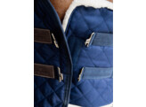 Chest expander quilted with sheepskin 2 buckles navy