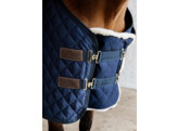 Chest expander quilted with sheepskin 2 buckles navy