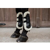 Vegan Sheepskin Tendon Boots Velcro black M