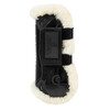 Vegan Sheepskin Tendon Boots Velcro black M