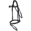 Flash noseb Bridle With Snap Hooks Black Full WC