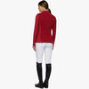 R-evo Tech. Knit zip riding jacket woman red 40