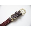 Plaited Nylon Dog collar bordeaux XS 37cm