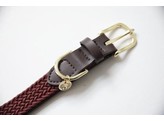 Plaited Nylon Dog collar bordeaux S 42cm