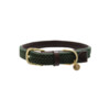 Plaited Nylon Dog collar olive green L 62cm