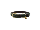 Plaited Nylon Dog collar olive green L 62cm