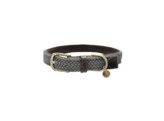 Plaited Nylon Dog collar grey S 42cm