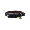 Plaited Nylon Dog collar navy M/L 58cm