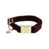 Dog Collar corduroy bordeaux  M 36-52cm