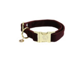 Dog Collar corduroy bordeaux  M 36-52cm