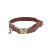 Dog Collar velvet old rose  S 28-40cm