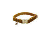 Dog Collar velvet mustard  S 28-40cm