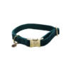 Dog Collar velvet emerald  S 28-40cm