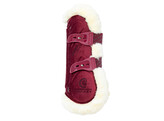 Vegan Sheepskin Tendon Boots bamboo Elastic Velvet bordeaux L