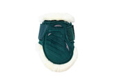 Vegan Sheepskin Young Horse Fetlock Boots Velvet dark green S