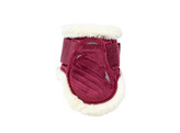 Vegan Sheepskin Young Horse Fetlock Boots Velvet bordeaux S