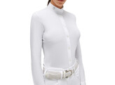 Tech piq l/s comp shirt woman white XS